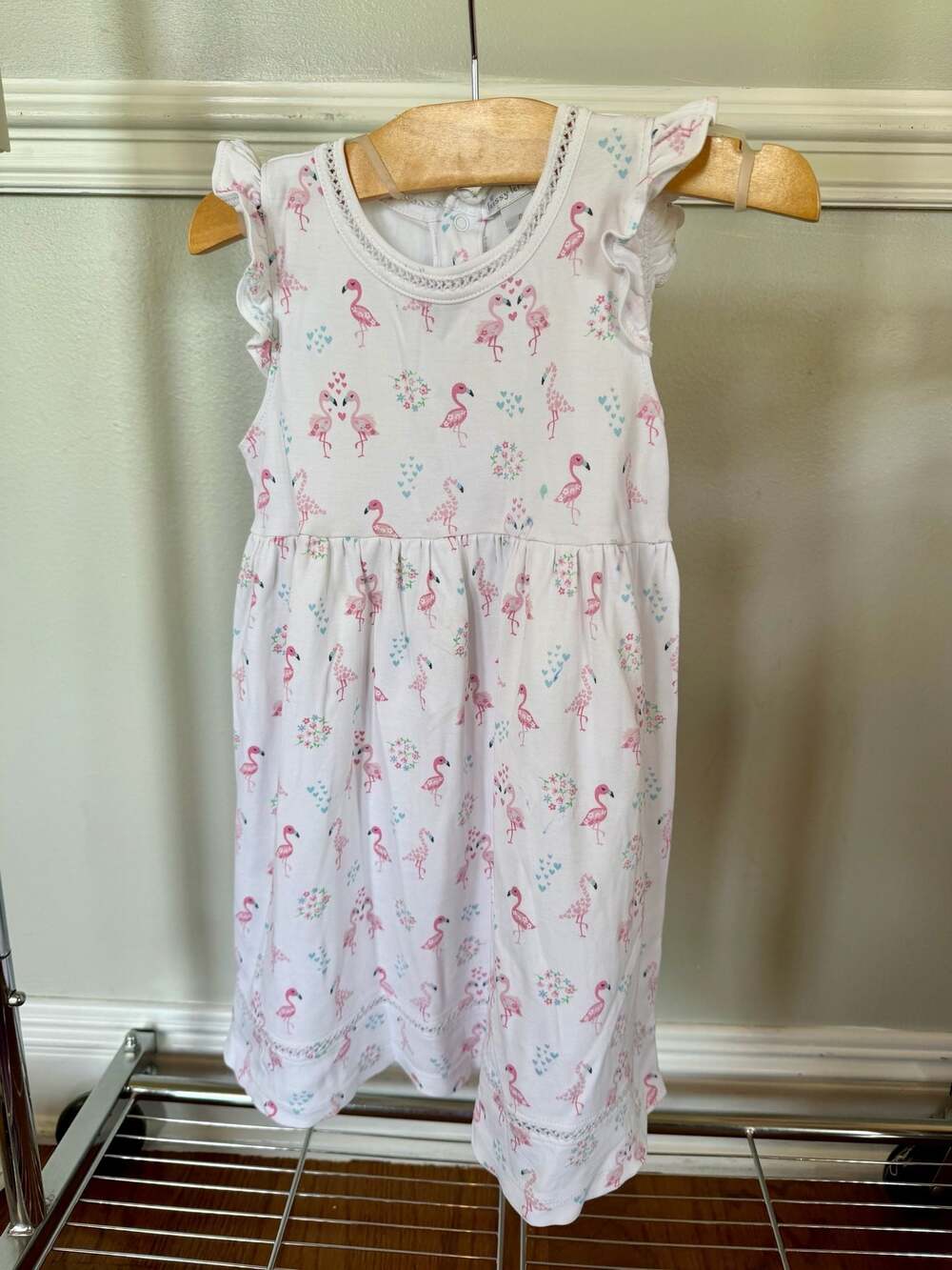 Kissy Kissy Baby Girls Pima Cotton Flamingo Flower Fiesta Dress